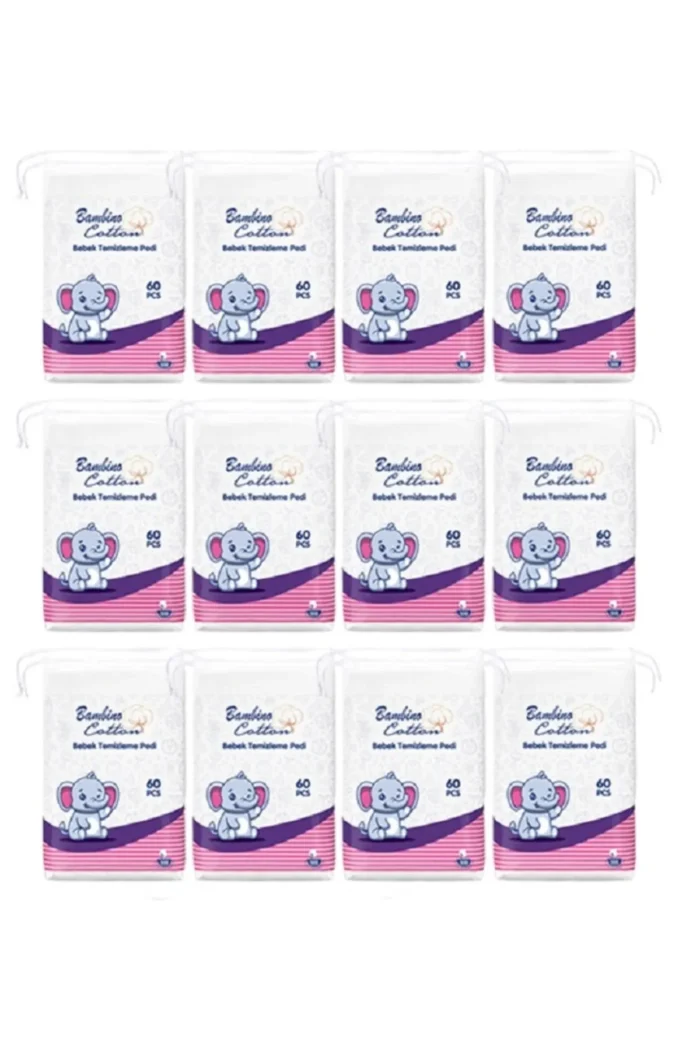 Bebek Temizleme Pamuğu 12'li Paket - Görsel 1